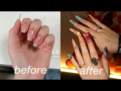 HOW TO DO YOUR NAILS AT HOME LIKE A PRO *aesthetic coachella nails*