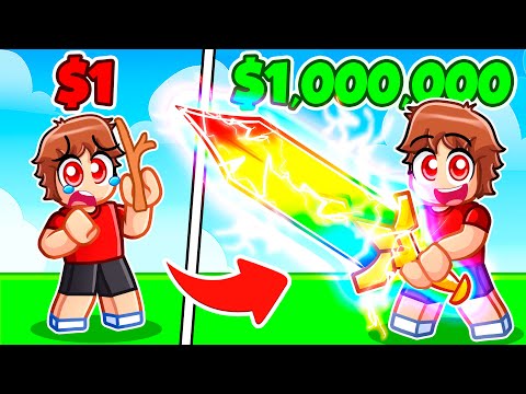 $1 vs $1,000,000 Sword In Roblox With MY CRAZY FAN GIRLS...