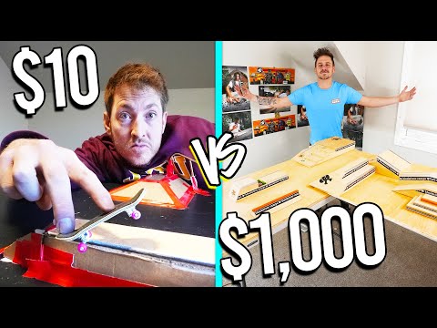 $10 VS $1,000 FINGERBOARD PARKS *BUDGET CHALLENGE*