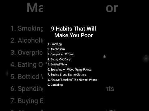 9 Habits That Will Make You Poor