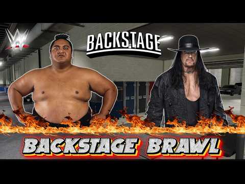 Backstage Fight "Brawl" | Yokozuna vs. The Undertaker | Hardcore Match