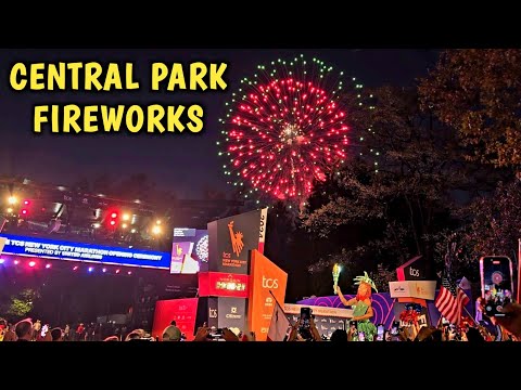 🎆 Central Park Fireworks | 2024 NYC Marathon Opening Ceremony