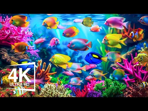 VIDEO Aquarium 4K | Explore the serenity of marine animals | Relaxing music, meditation, good sleep