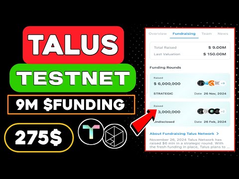 Talus Network Testnet Airdrop Guide 😱 Talus Network 9M $Fund Raise 🤑 Talus Network Tokenomics💲