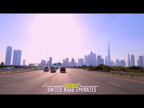 Dubai Skyline - 4K | Driving Downtown - 2022