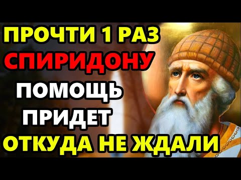 ВКЛЮЧИ 1 РАЗ! ПОМОЩЬ ПРИДЁТ ОТКУДА НЕ ЖДАЛИ! Молитва Спиридону Тримифунтскому. Православие