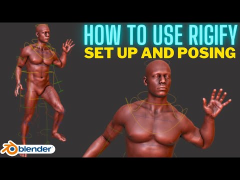 Posing setup is easy with Rigify in Blender