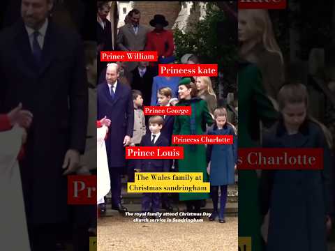 Princess kate & Prince William kids The Wales family at Christmas sandringham #shorts #katemiddleton