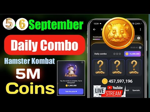 Hamster combat daily combo|| 5 September hamster combat daily combo