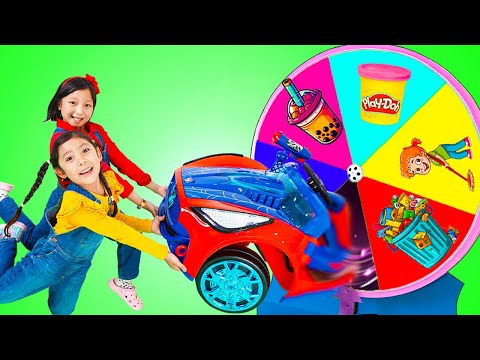 Maddie and Eva's Spin the Wheel Clean Up Challenge!