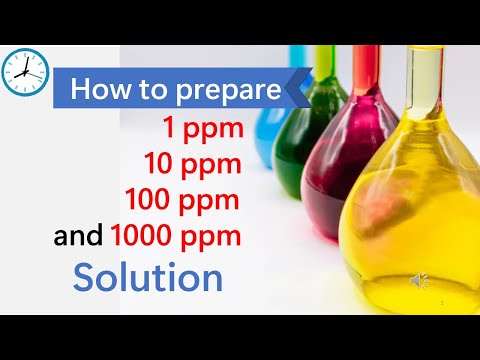 How to prepare 1ppm, 10ppm, 100ppm and 1000ppm solution | ppm solution preparation