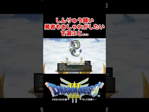 勇者もおしゃれがしたいを選ぶと...しんりゅう願い【ドラクエ3リメイク】ドラゴンクエスト3 HD-2Dリメイク レベル上げ