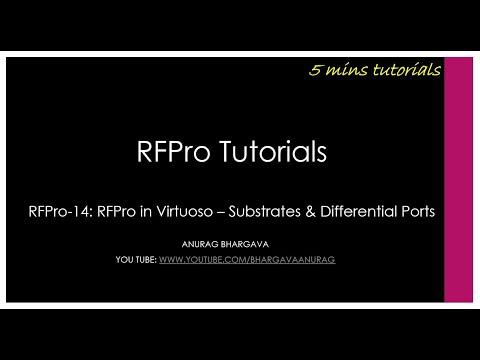 RFPro-14: RFPro in Virtuoso - Substrates and Differential Ports