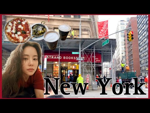 Korean Girl in NYC ✈ Jet Lag | Strand Bookstore | Asiana Economy-Smartium