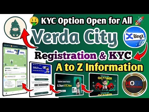 💥 Verda City KYC Process // Bingx Exchange Registration // How to KYC in Verda City // Verda Token