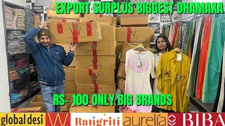 Cheapest Export Surplus | W Biba Aureila 100% Original | Kurti & Skd | WHOLESALE From Big Warehouse