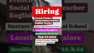 Teachers hiring #job #jobs #jobsearch #jobseekers #jobinterview #jobvacancy #jobopportunity #jobopen