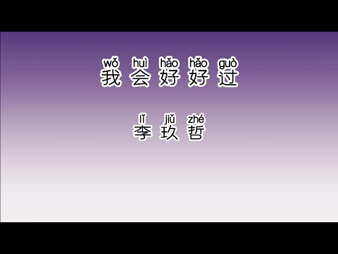 《我会好好过》 李玖哲 【高音质歌词版】 中文拼音