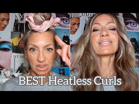 BEST Heatless , no damage Curls for Thin, Fine, Menopausal Hair!  #makeupover50 #heatlesshairstyles