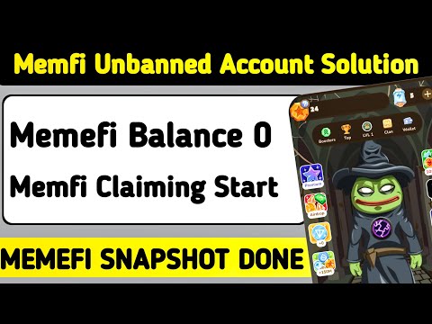 How To Unbanned Memefi Account || Memefi Balance 0 || Memefi Claim Airdrop