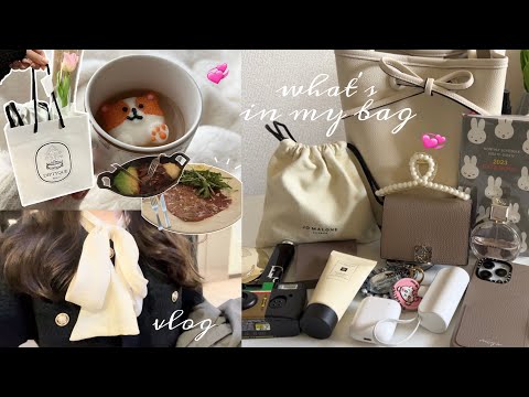 vlog | 鞄の中身紹介持ち歩きコスメも👜 | 美容デイvlog |購入品紹介❤︎SHEINetc...