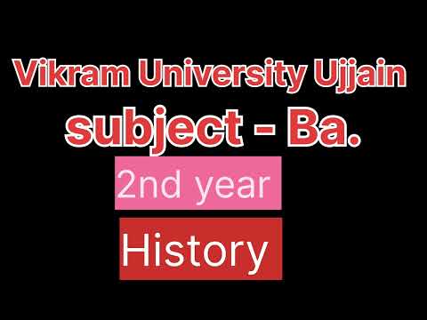 History Ba. second year imp questions in exam 2024 ! Vikram University Ujjain