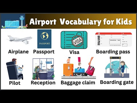 Airport Vocabulary for kids | At the Airport | Airport | #vocabulary | #englishforkids | #kids