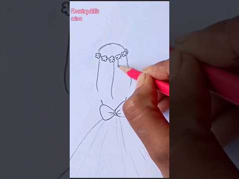 How to draw a girl backside/ Full tutorial link on comment box#shorts