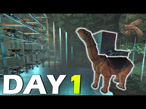 Day 1 On Arks Most Populated Fibercraft Server! | Ark PvP