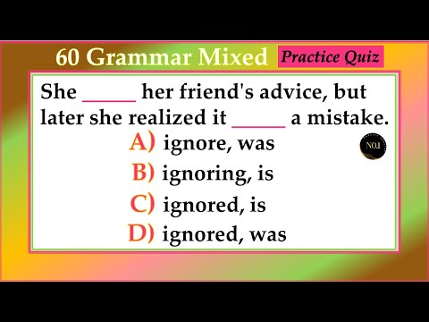 60 Tenses Test | Present Past Future Mixed | English All Tenses Mixed Quiz | No.1 Quality English