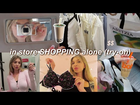 i went IN-STORE shopping alone (ipad, try on, clothing shopping spree)