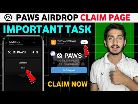 Paws verify via PAWS web | paws new update today |Paws Airdrop claim process |Paws Airdop withdrawal