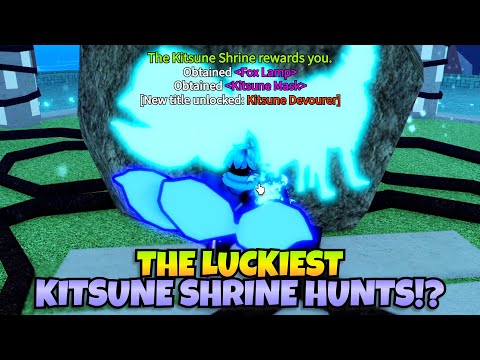 This Might Be The LUCKIEST Kitsune Shrine Hunts!! (Blox Fruits)