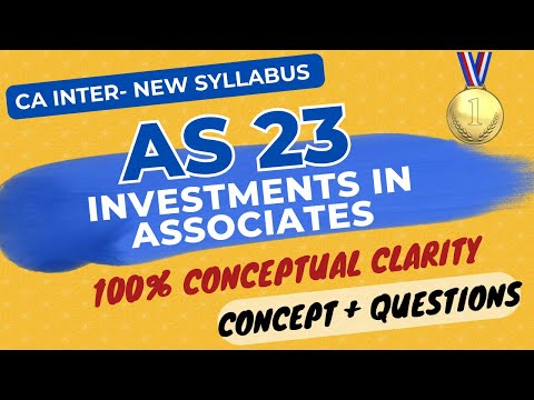 AS 23 in ENGLISH - Investment in Associates in CFS- Part 2  QUESTIONS - CA Inter New Syllabus