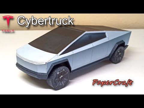 Cybertruck model car with Paper Craft