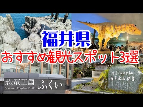 【福井県 おすすめ観光スポット３選】紹介する観光名所は、福井県立恐竜博物館、永平寺、東尋坊です。恐竜博物館の入場券はホームページから事前に購入する必要があります。永平寺では座禅体験ができます。