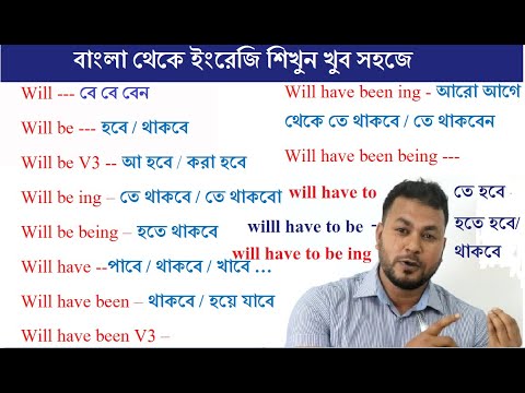 বাংলা থেকে ইংরেজি শিখুন খুব সহজে l Bengali to English Speaking l Will (be /being /have been) A to Z