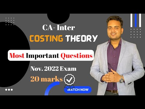 Ca Inter Costing Important Theory Question! Most Important for exam || Ca Exam Nov 2022