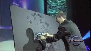 EriK BLACK PAINTING - Glitter Painting - Speed Painting - show for event