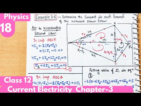 18) Example 3.6| Current Electricity Class12 Physics| Numericals on Kirchhoff's law #jee #ncert