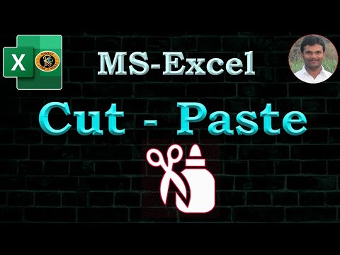 Cut & Paste Options in Telugu || MS EXCEL || By K. Ramesh