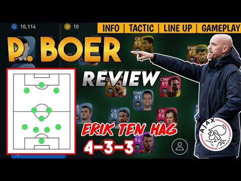 P. BOER 433 MANAGER REVIEW | NEW AJAX MANAGER | PES 2021 MOBILE