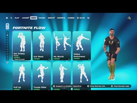 This Shop Is INSANE... RARE EMOTES (GET GRIDDY & TRAVIS SCOTT EMOTE), Christmas Skins, Messi Bundle