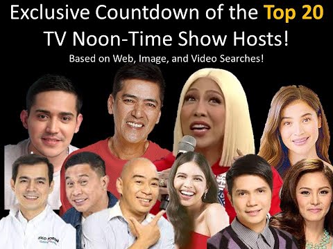 Exclusive Countdown of the Top 20 TV Noon-Time Show Hosts!