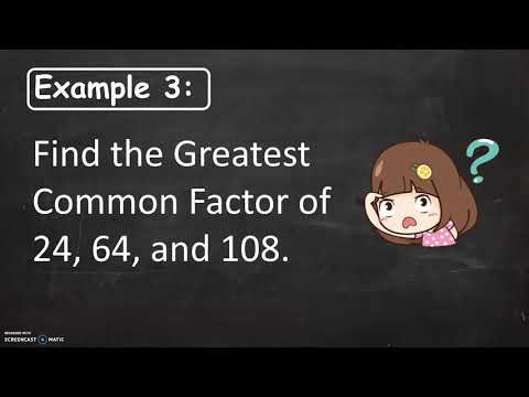 Grade 6 Math: Greatest Common Factor (GCF)