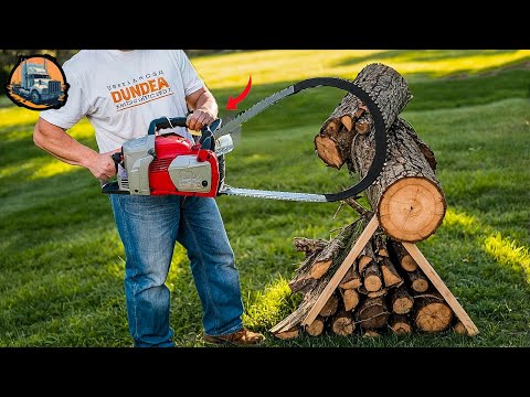 35 Fastest Automatic Firewood Processing Machine | Homemade Wood cutting Chainsaw | Heavy Machinery