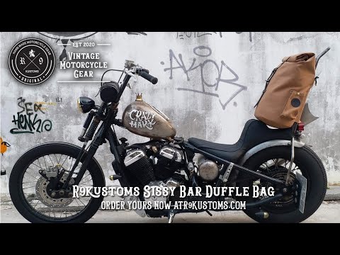 Honda Steed Chopper in Thailand walk around | R9Kustoms Sissy Bar Bag