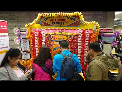 THE JHAL MURI MASTER OF LONDON | Kolkata Indian Street Food | Durga Puja at Swiss Cottage Library