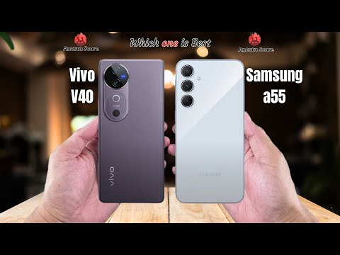 Vivo V40 vs Samsung a55  Full comparison ⚡Which one is Best