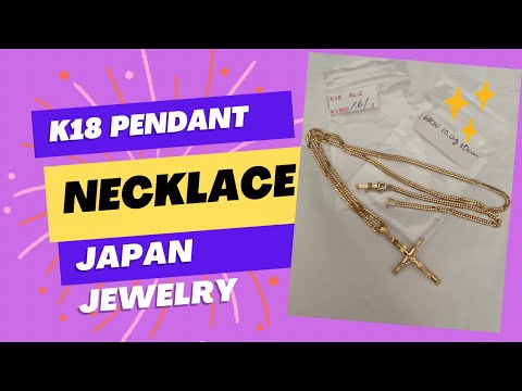 K18 Japan Gold 6cut necklace 10 grams with cross pendant